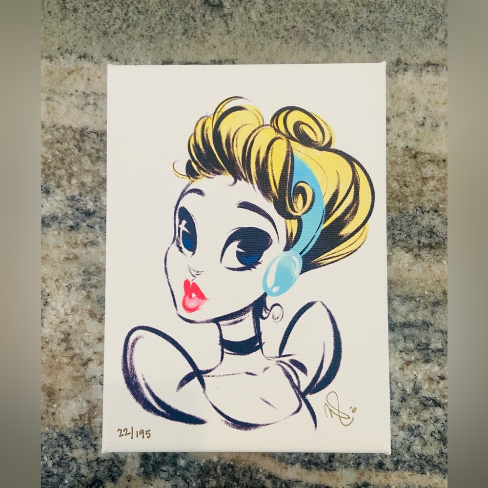 Disney WonderGround Cinderella By Whitney Pollett Canvas Wrap LE 22/195